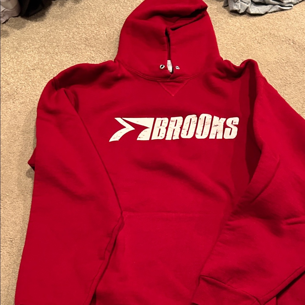 Russell Athletic Red Hoodie with White Print